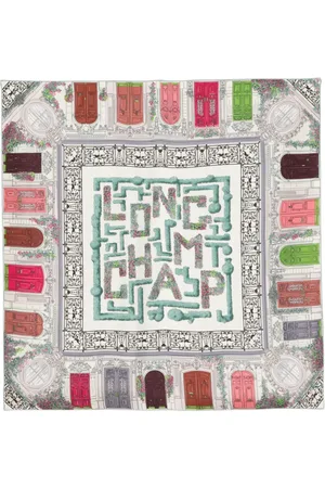 Longchamp Jardin Parisien silk scarf