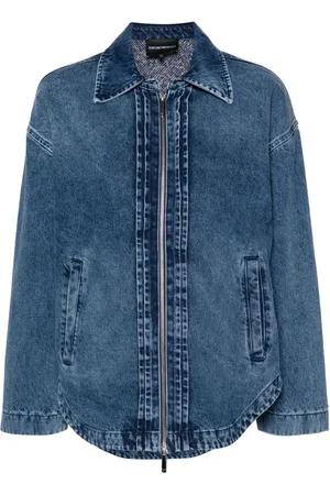 Emporio Armani Pintuck-detailing denim jacket