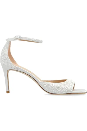 Stuart Weitzman Faux-pearl-embellished 75mm leather sandals