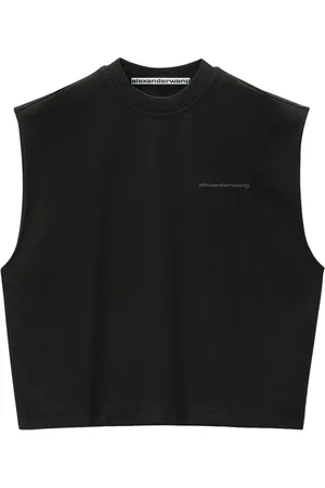 Alexander Wang Logo-embossed cotton tank top
