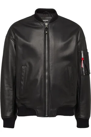 Dsquared2 Leather bomber jacket
