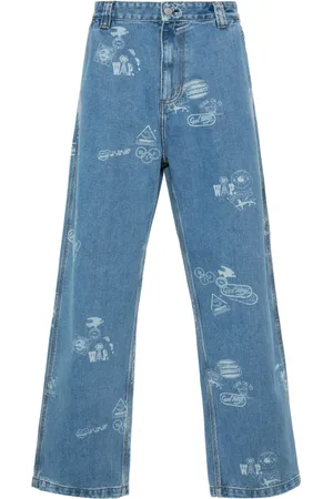 Carhartt Stamp graphic-print tapered jeans