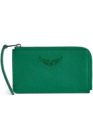 Zadig & Voltaire Wings-plaque leather cardholder