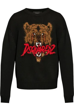 Dsquared2 Intarsia knit-logo wool-blend jumper