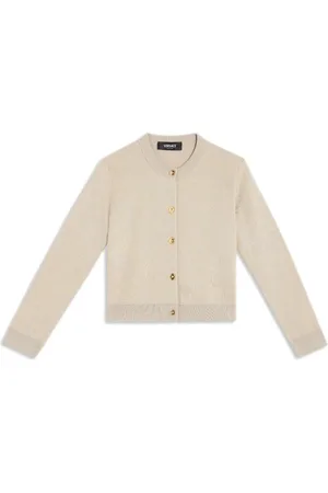 VERSACE Jacquard-print cotton-blend cardigan