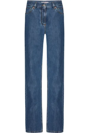 VALENTINO GARAVANI Mid-rise straight leg cotton jeans