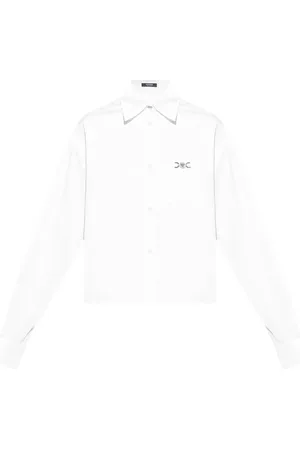 VERSACE Medusa-plaque cotton shirt