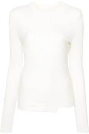 Maison Margiela Asymmetric virgin wool blend jumper