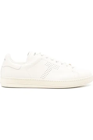 Tom Ford Perforated-logo leather sneakers