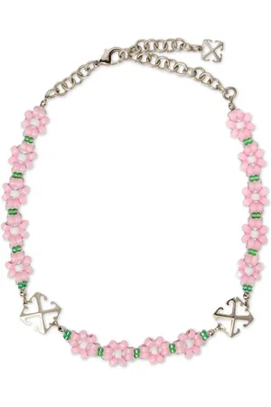 OFF-WHITE Arrow flower-bead necklace