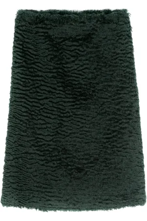 Jil Sander Wave-textured pencil skirt
