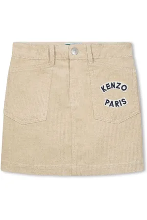 Kenzo Logo-appliqué corduroy skirt