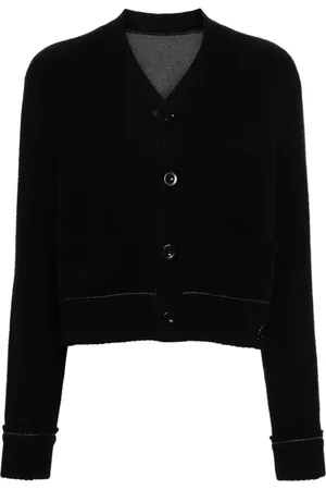 SACAI V-neck ribbed-knit cardigan