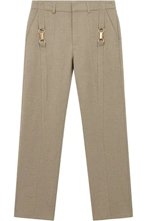 Stella McCartney Hardware-detail flannel wool trousers