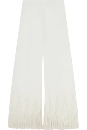Stella McCartney Open-knit fringe wide-leg pants