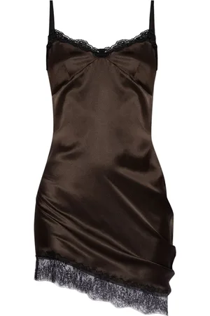 The Attico Asymmetric slip mini dress
