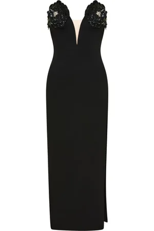 RACHEL GILBERT Bowie floral-appliqu?? midi dress