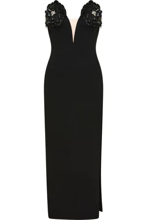 RACHEL GILBERT Bowie floral-appliqué midi dress