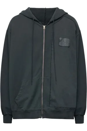 Maison Margiela Patchwork zip-up cotton hoodie