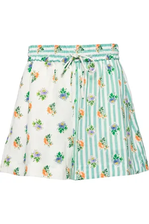 ALÉMAIS Floral-print linen shorts