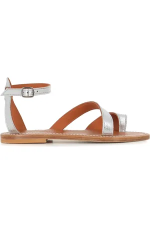 K jacques Anaelle metallic-effect leather sandals