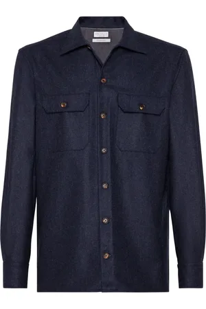 Brunello Cucinelli Long-sleeve flannel overshirt