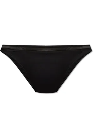La Perla Logo-plaque mesh-panel bikini bottom