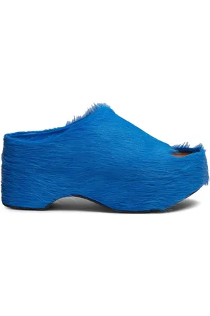 Marni Long-Hair chunky mules