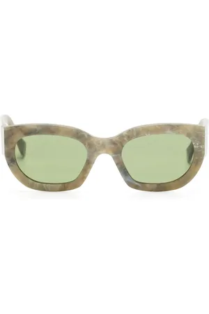 Retrosuperfuture Logo-embossed rectangle-shape sunglasses