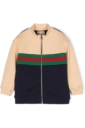 Gucci Web-stripe zipped cotton jacket