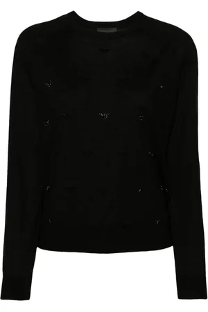 Emporio Armani Rhinestone-embellishment wool sweater