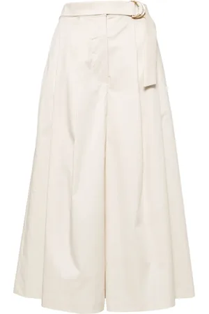 FEDELI Cropped wide-leg trousers
