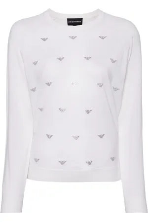 Emporio Armani Rhinestone-embellishment wool sweater