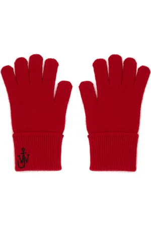 J.W.Anderson JW anchor-logo knit gloves