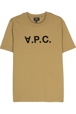 A.P.C. Logo-flocked cotton T-shirt