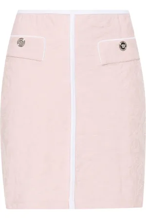 VERSACE Patterned-jacquard mini skirt