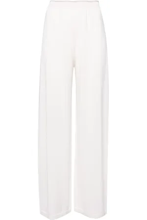 FEDELI Elasticated-waist straight-leg trousers