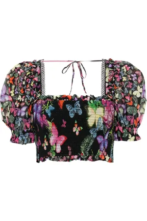 CHARO RUIZ IBIZA Lirio butterfly-print blouse