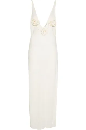 MAGDA BUTRYM Floral-appliqué maxi dress