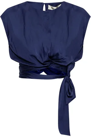 Diane von Furstenberg Knot-detailing cropped top