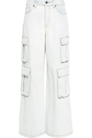 Self-Portrait Cargo wide-leg jeans