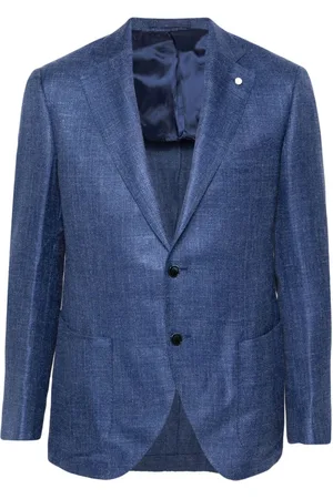 LUIGI BIANCHI MANTOVA Single-breasted wool blend blazer