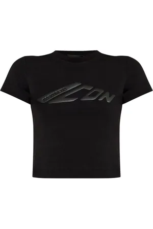 Dsquared2 Logo patch cropped T-shirt