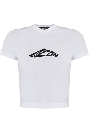 Dsquared2 Logo-printed cropped T-shirt