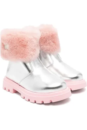 MONNALISA Laminated-leather ankle boots