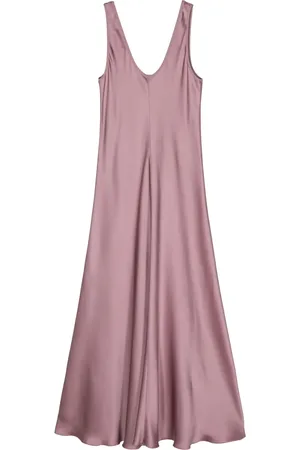 FORTE FORTE Sleeveless satin midi dress