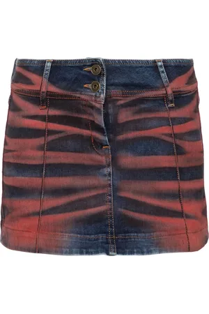 KNWLS Harley creased denim miniskirt