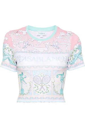 Casablanca Logo-print cropped T-shirt