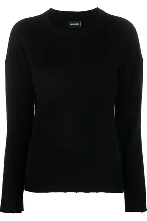 Zadig & Voltaire Cici star-patch cashmere jumper