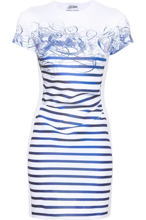 Jean Paul Gaultier Striped-print mini dress